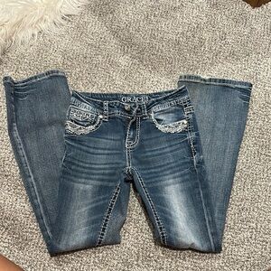 Grace Blue Boot Cut Jeans with Classic Style